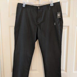 VOLCOM MODERN FIT 38 VMONTY PANTS BLACK